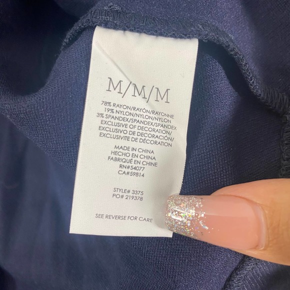 cAbi 3375 Jacket Medium Navy Blue In The Band Military Moto Long Sleeve - Picture 13 of 15